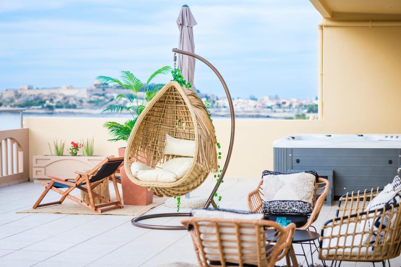 Thea - Rooftop Seaview Jacuzzi Rethymno  Ngoại thất bức ảnh